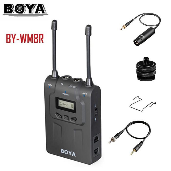 Receptor portabil 2 canale BOYA BY-WM8R pt kit lavaliera Boya WM8