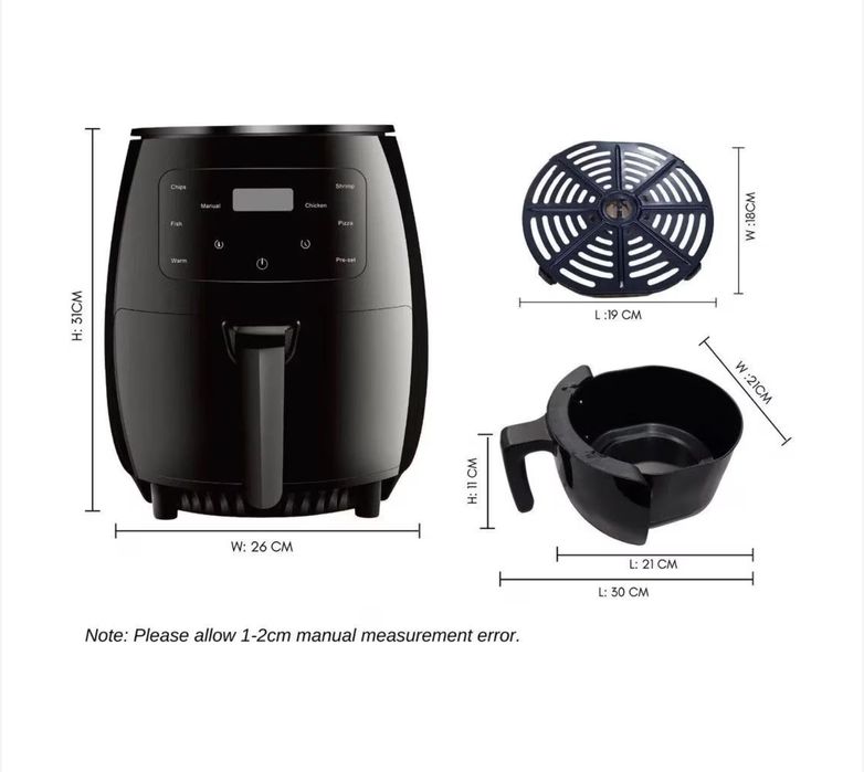 Silver Crest Air Fryer 6L/Friteuză Aer Cald 6L