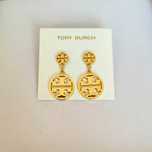 Обеци Tory Burch - Miller stud hoop earrings
