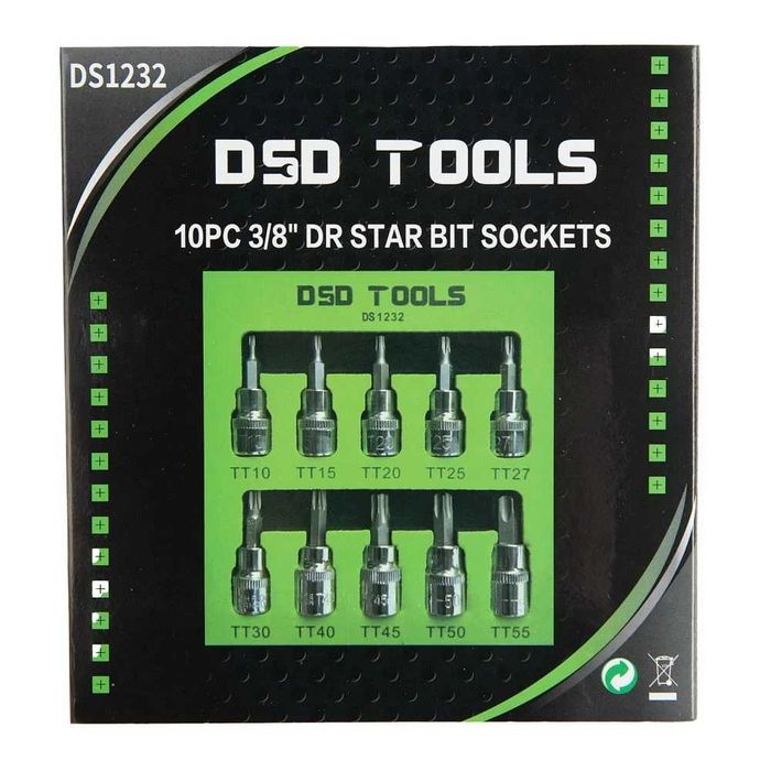 DSD TOOLS 10PC 3/8" dr set biti stea DS1232