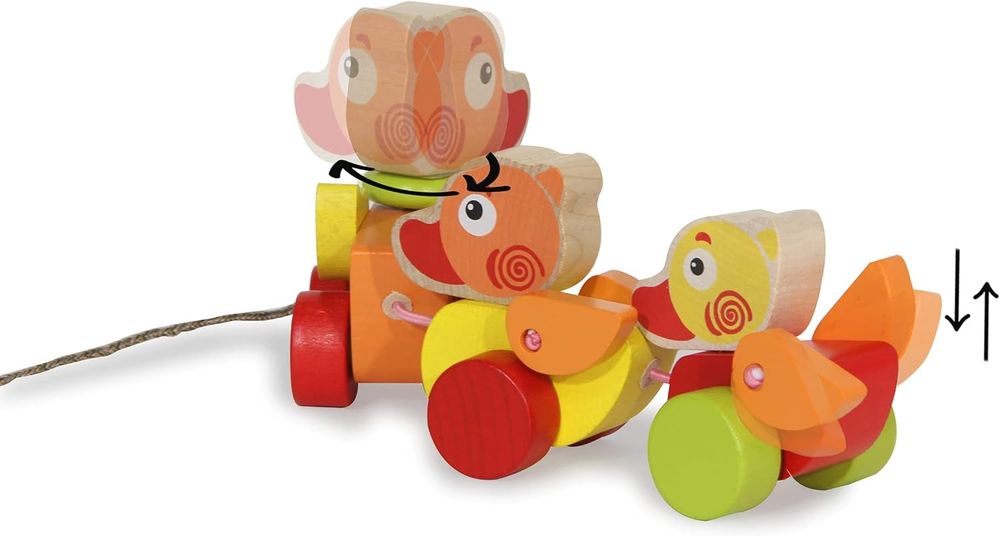 Луксозна дървена играчка за дърпане JAMARA Kidiwood