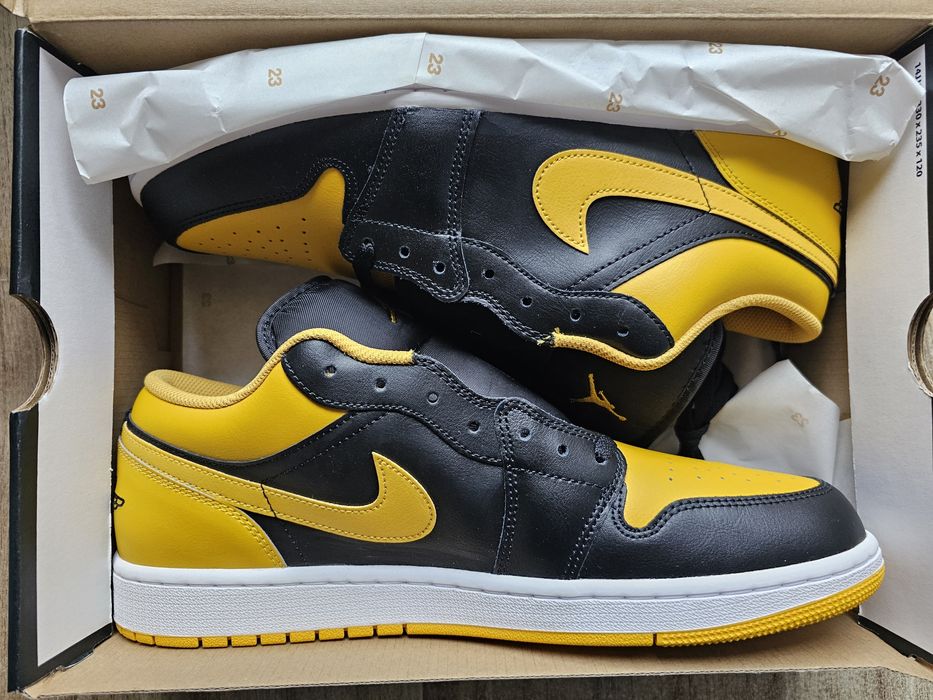 Нови NIKE AIR JORDAN 1 LOW black/yellow ochre-white