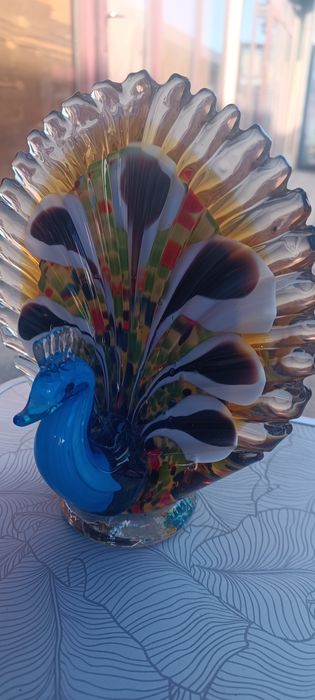 Статуэтка павлин Мурманское стекло