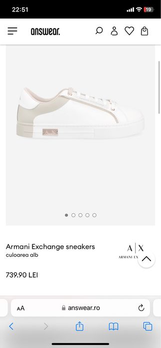 Pantofi Armani Exchange marimea 39