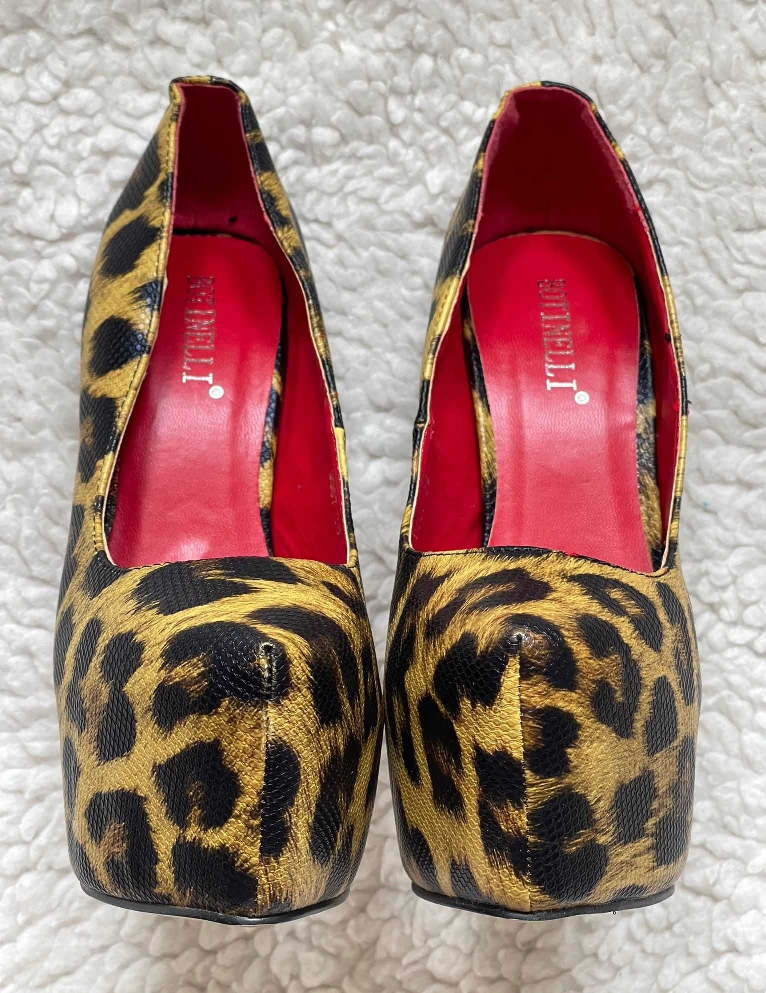 Platforme dama sexy animal print toc cui pantofi piele eco pantofi