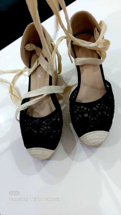 Sandale espadrile vara toc ortopedic