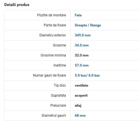 Vand discuri frana fata Audi 4M0 615 301 Q