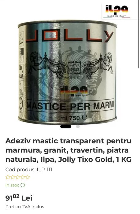 Vând mastic Jolly – lichid + solid (aproape pline)