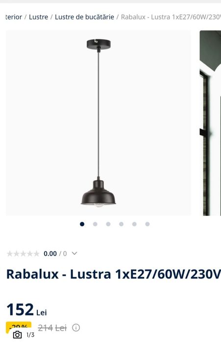Pendul Rabalux nou  60W