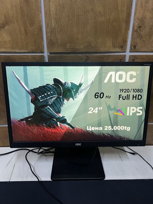 Монитор AOC 24 дюймов — Full HD, IPS, 60гц, регулируемая подставка