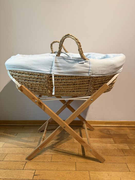 Бабешка плетена кошница (до 6 м) Moses basket + комплекти чаршафи