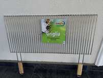 Gratar portabil inox cu 2 manere din lemn