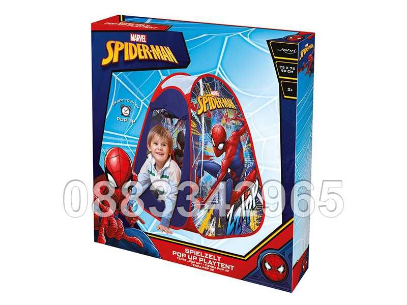 НОВИ! JOHN Палатка за игра - POP UP - Spiderman - Спайдърмен