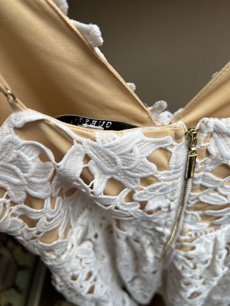 Guess rochie dantela alba