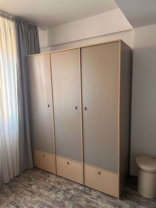 Dulap ANNISSE 160x200 gri/natur