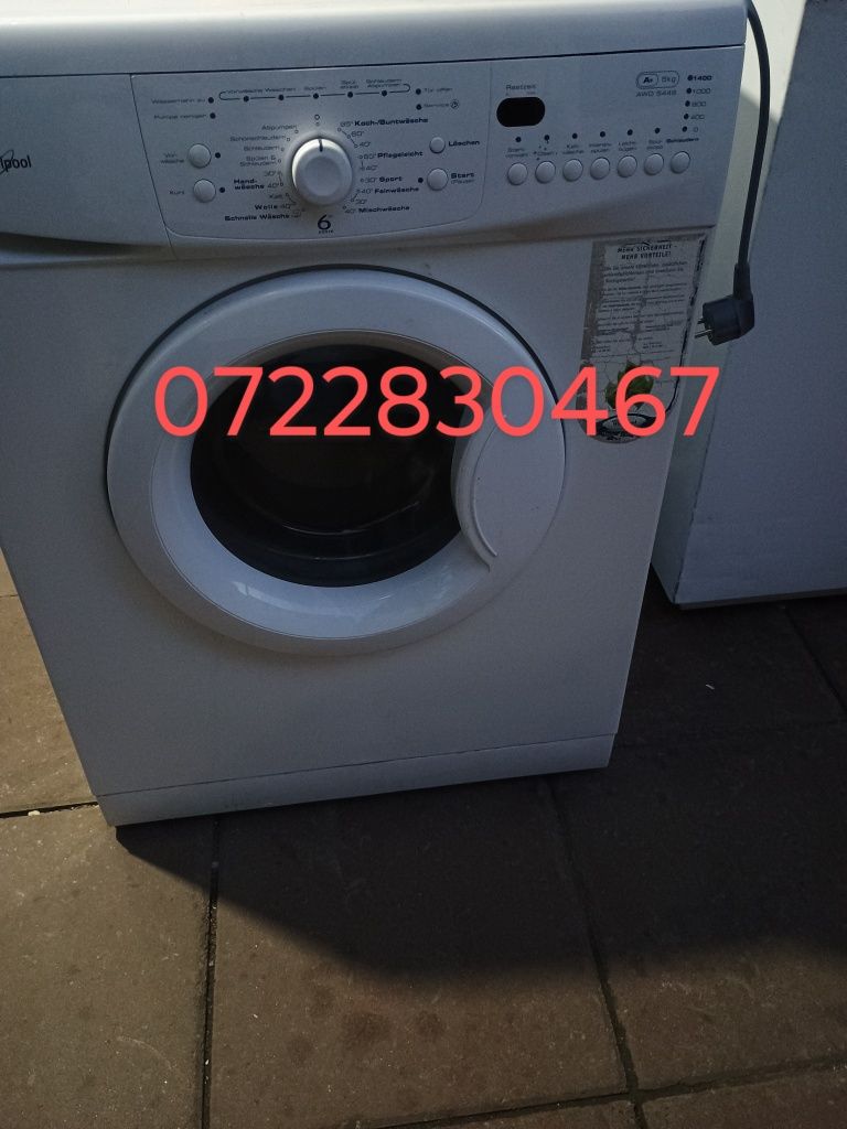 Mașina de spălat rufe Whirlpool, model nou