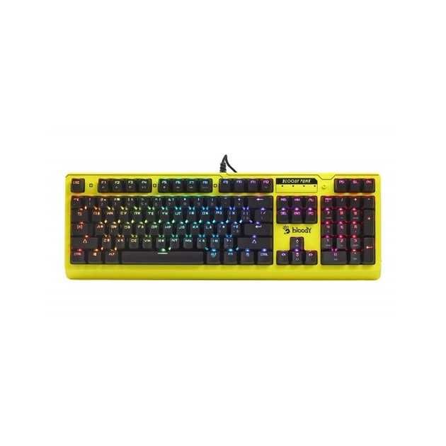 Keyboard Bloody B810RС Cyber Punk Yellow - Игровая клавиатура с RGB