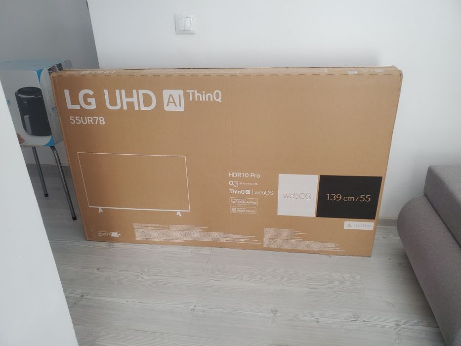 Smart TV LG LED 55" 139 cm, ThinQ AI, 4K UHD, HDR10 Pro, Magic Remote