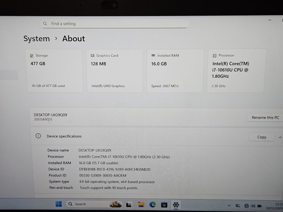 Lenovo ThinkPad T14 Gen 1, TouchScreen, i7-10610U, 16GB RAM, 512GB SSD