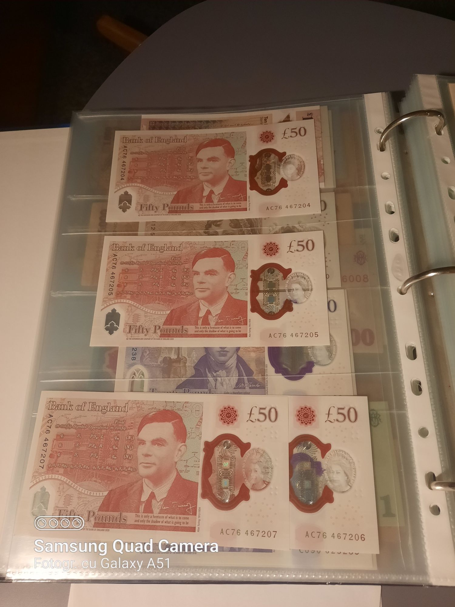 Set 2 bancnote 50 lire consecutive