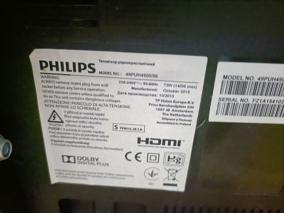 Vând televizor Led Philips 49PUH4900/88 pentru piese