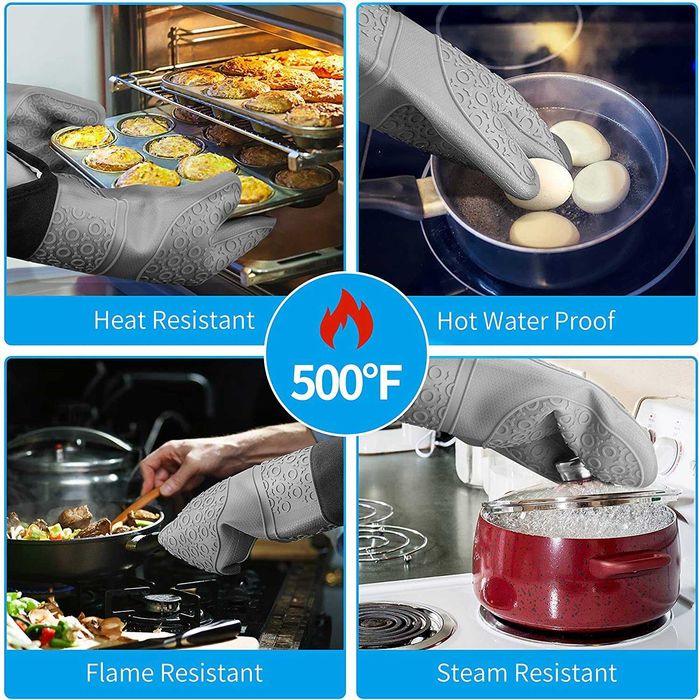 Set manusi silicon, termorezistent, antialunecare la cost de achizitie