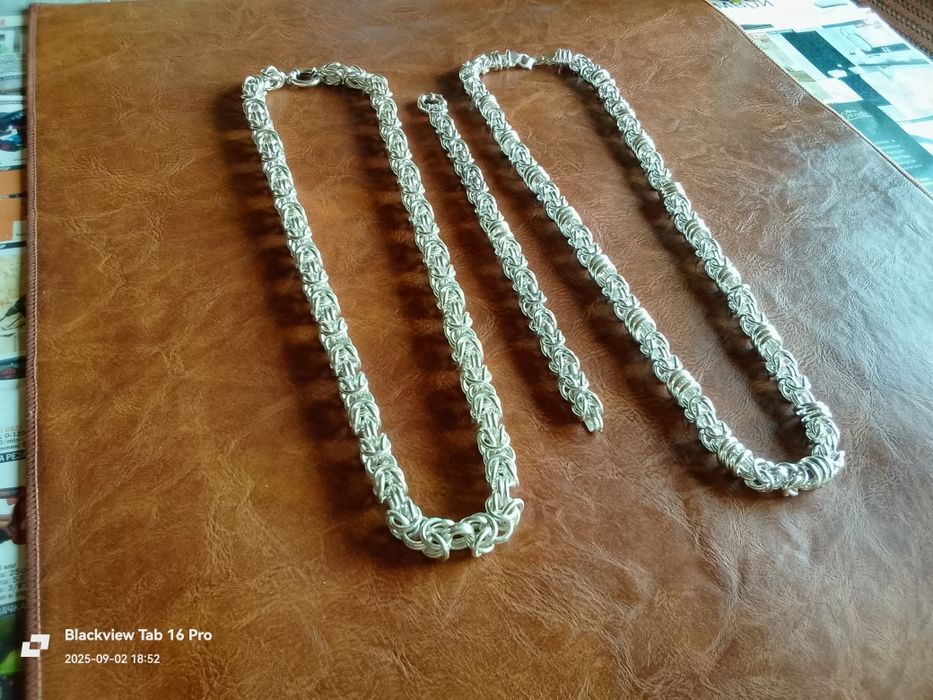 Лот от 2/Сребърни Синджира и Гривна