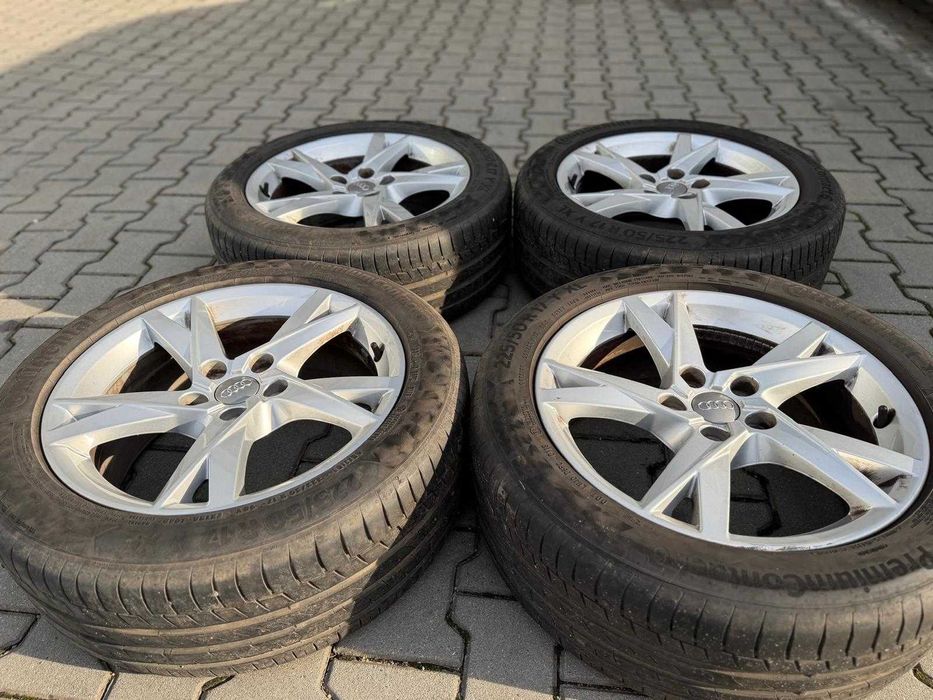 Set roti jante AUDI + anvelope Continental Premium 225/50 R17 de vara