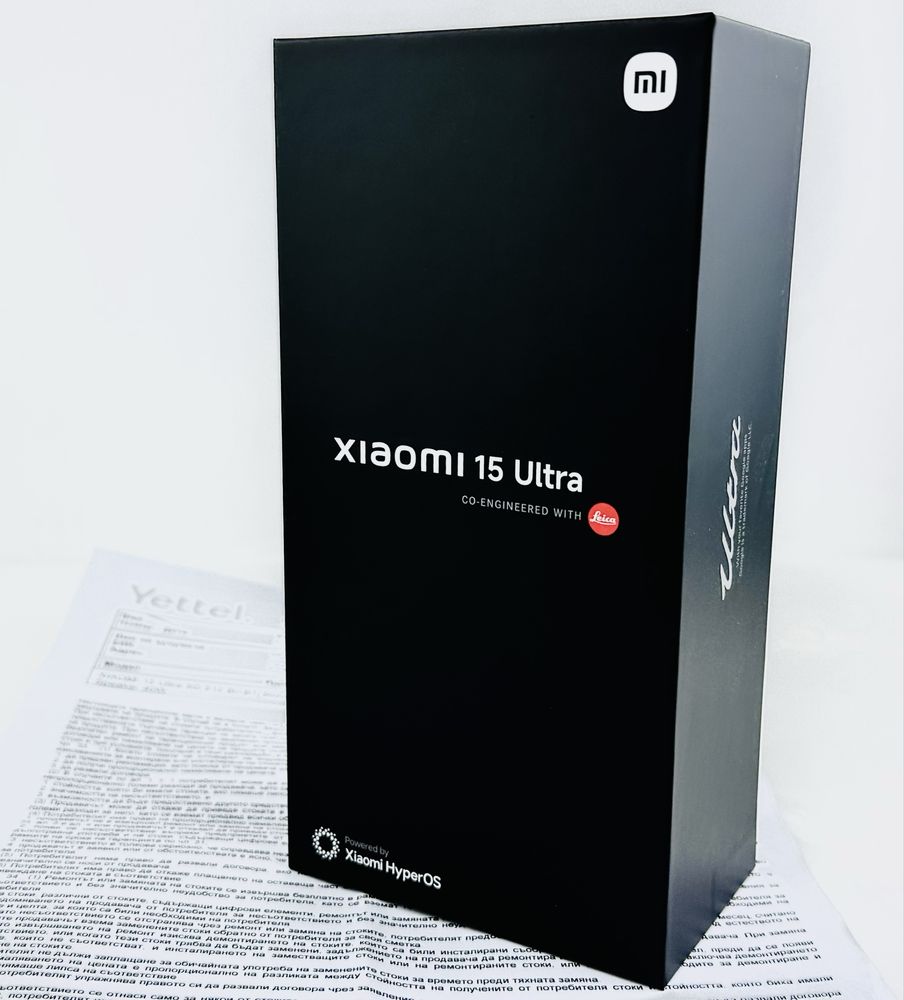 НОВ! Xiaomi 15 Ultra 5G 512GB 16RAM Black 3г. Гаранция!