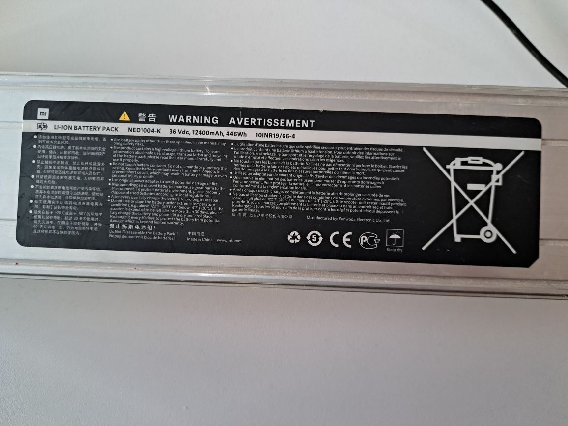 Baterie Xiaomi Pro/pro 2-36V  12400mAh