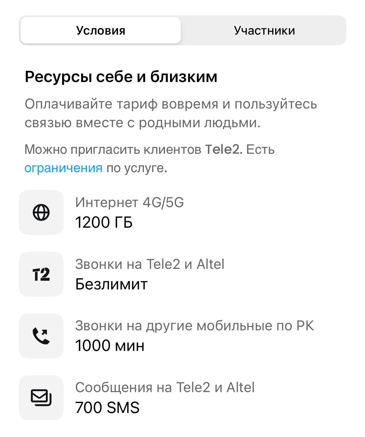 Тариф Теле2 Безлимитный