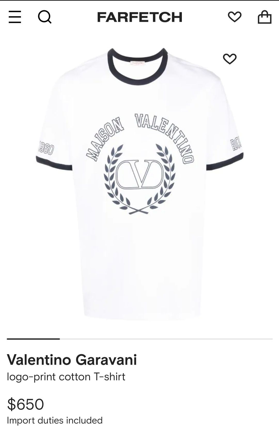 Valentino Garavani logo print-Cotton T-shirt