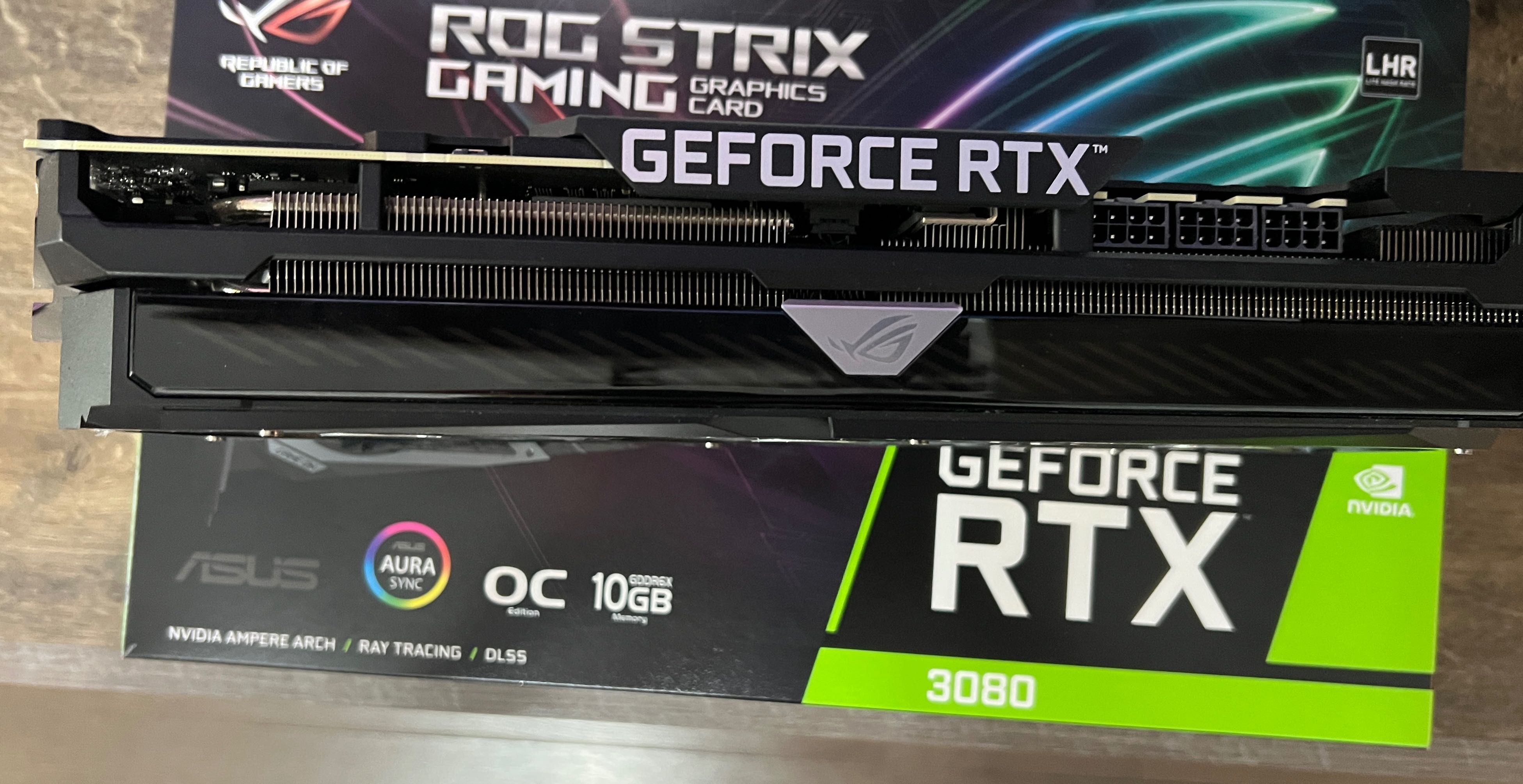 Placă video ASUS ROG Strix GeForce RTX 3080, 10GB GDDR6X. Varianta LHR