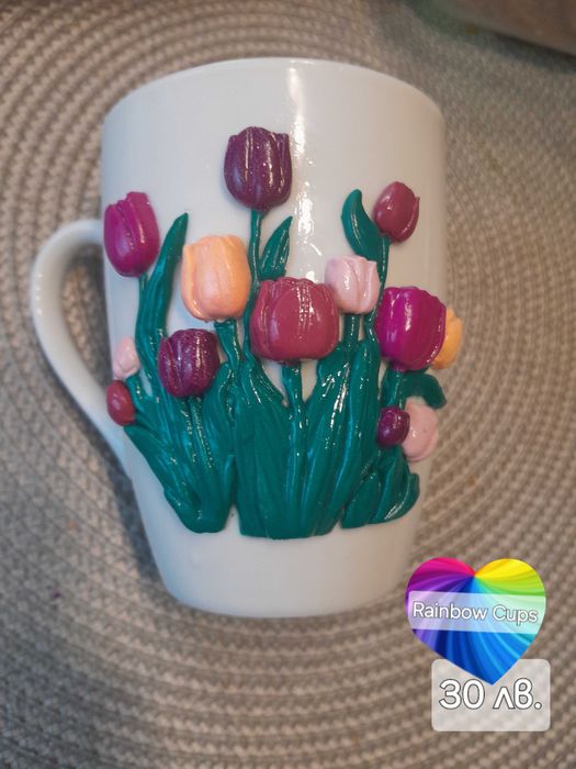 Ръчно изработени чаши с полимерна глина FIMO