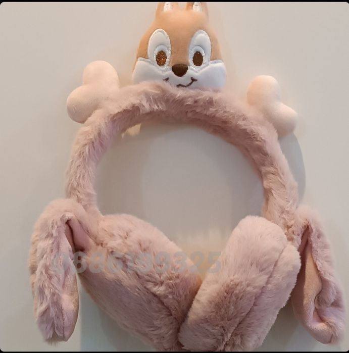 Детски плюшени ушанки с мърдащи уши Мечо Пух, Зайче, Мече и др.