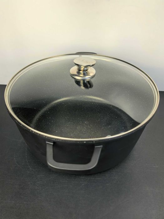 Oala marmorata 36 cm capac sticla 249 lei