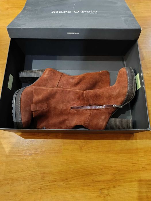 Дамски боти естествен велур Marco Polo