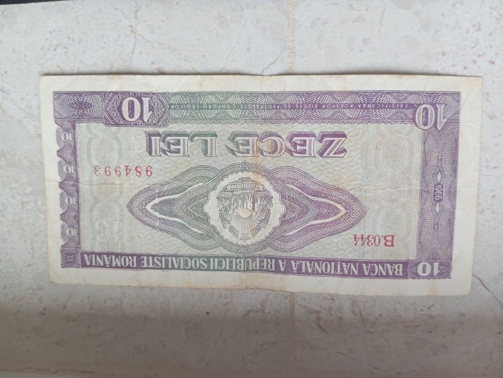 Bancnota de 100 lei și de 10 lei, AN 1966,+Moneda 100 lei,1943,MIHAI I