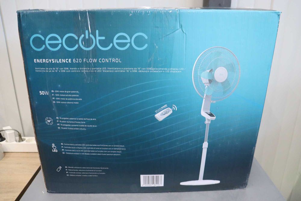 Вентилатор Cecotec, дистанционно EnergySilence 620, сензорен екран LED