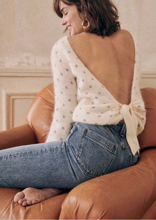 Sezane Alban пуловер с отворен гръб