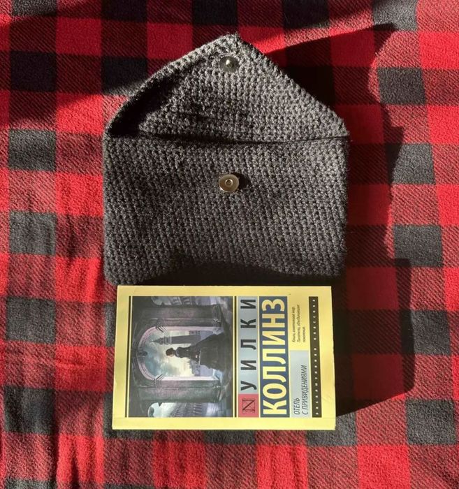 вязанный чехол для книги