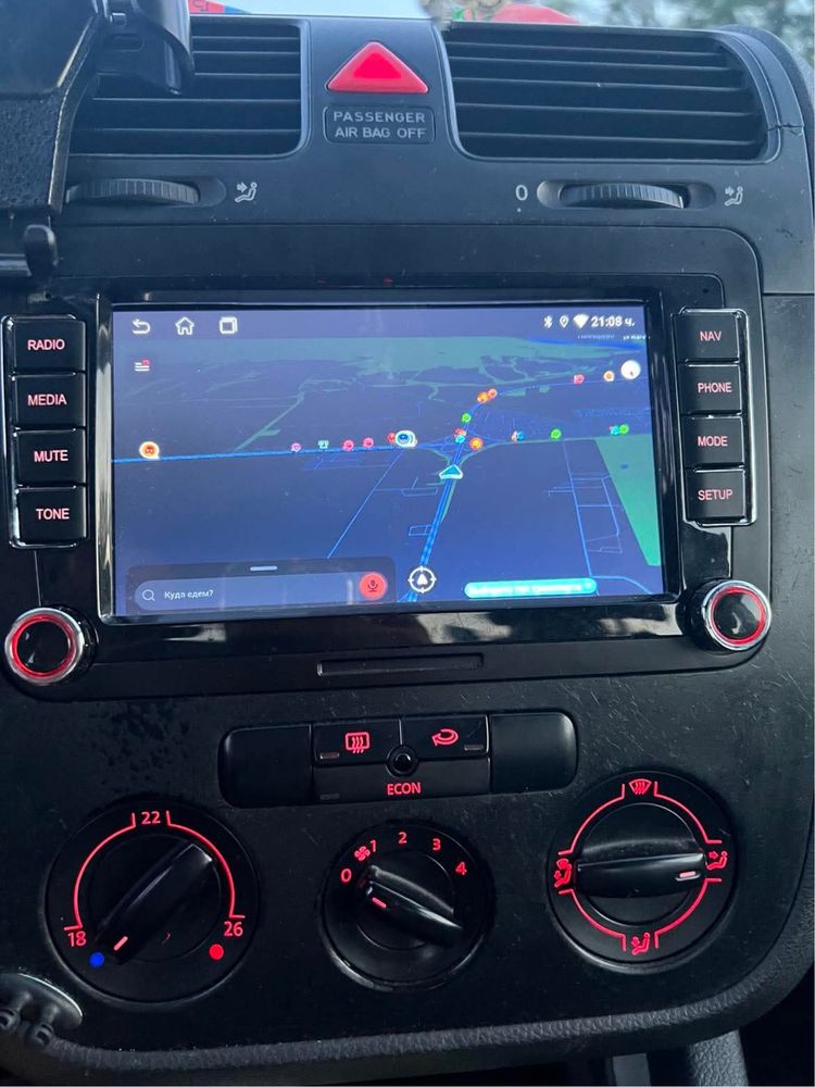 Мултимедия за VW Golf Passat Polo | Android 14, CarPlay, GPS, 4GB/32GB