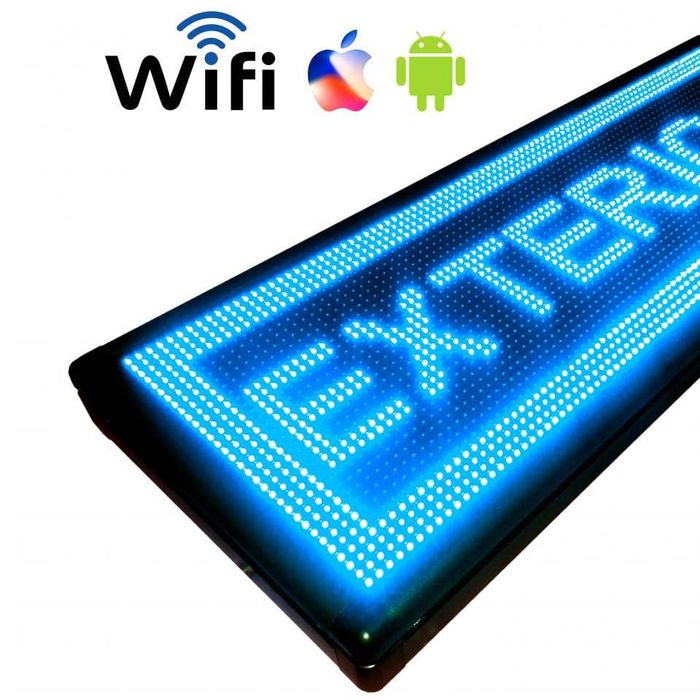 Reclama luminoasa cu programare wireless aplicatie 100x40 CM Exterior,