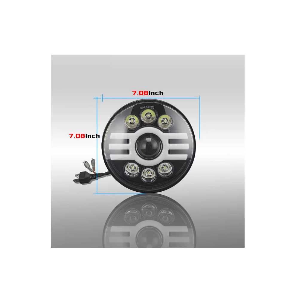 LED фар/лампа/халоген 18 см , 12V-24V, къси/дълги, 5000lm, универсален
