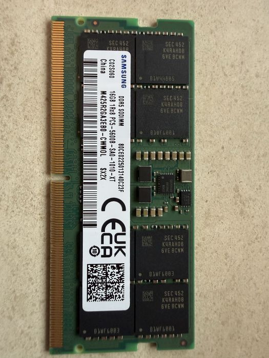 32gb (2x16gb) RAM DDR5 5600 Samsung за лаптоп