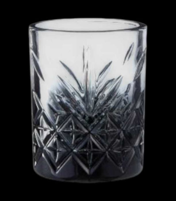 Стъклени чаши за уиски Таймлес 210мл черно стъкло 6 броя