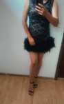 Rochie cu pene.  Marimea S-M