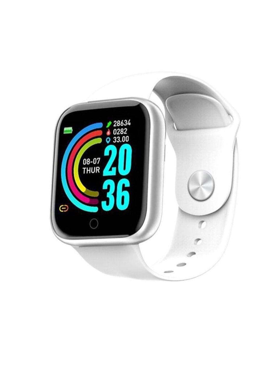 Smartwatch Alb performant. Vezi apeluri, mesaje, notificări. Bluetooth