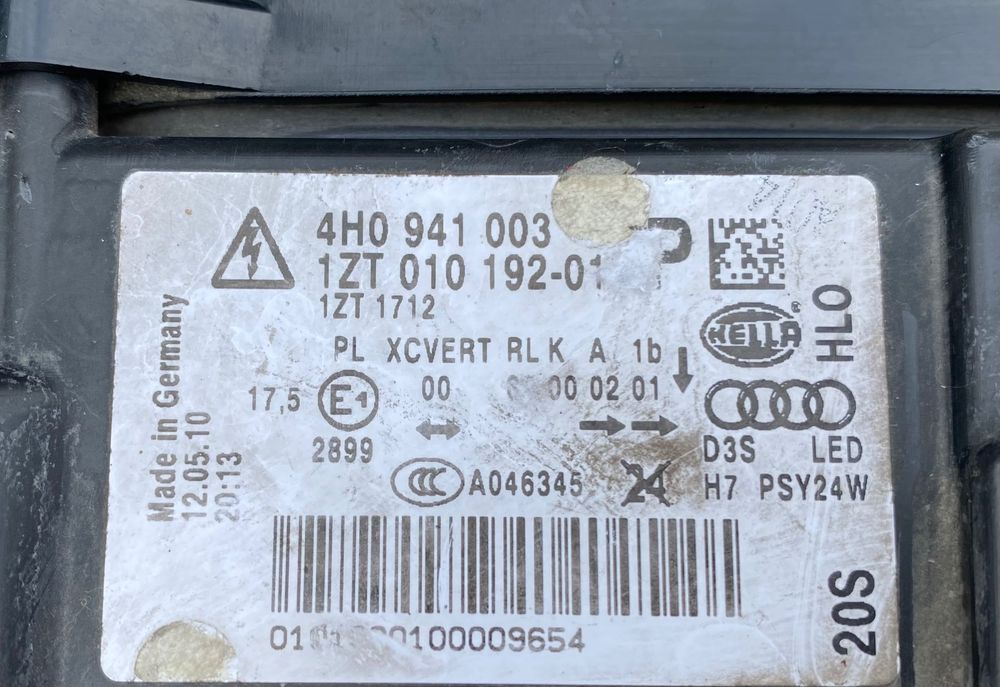 Фар far ляв фарове за Ауди А8 Audi A8 4H