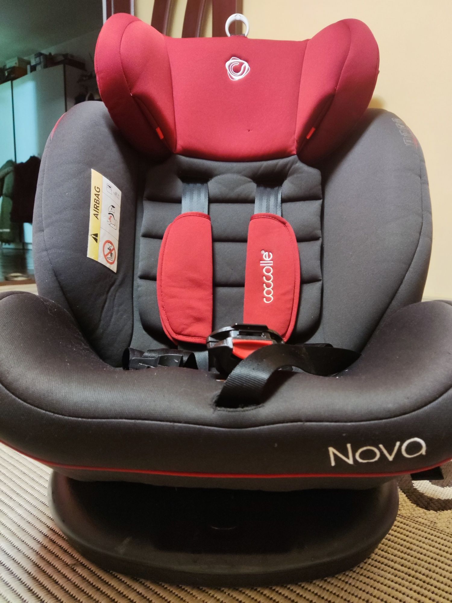 Scaun auto rotativ cu isofix grupa 0-36 kg Nova Rosu